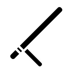 police baton solid icon
