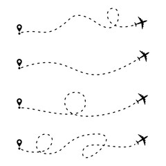 airplane plane route vector