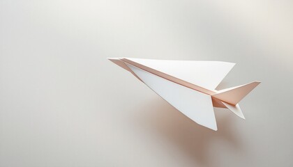 Elegant Origami Airplane Capturing the Essence of Flight