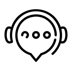 call center Line Icon