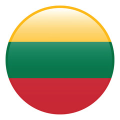 Lithuania flag. Lithuania circle flag logo icon computer vector illustration design