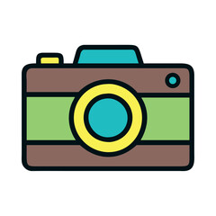Retro photography camera illustration
