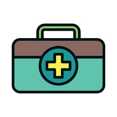 First aid medical kit illustration