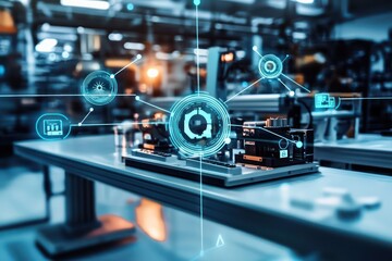 Industrial IoT hub, predictive maintenance systems ensure cooling efficiency.