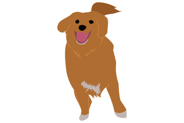 犬　イラスト　シンプル　カラー
