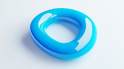 47.Isolated 3D rendering of a bright blue phone icon, slightly tilted for perspective, with a smooth gradient shadow on a white surface for a dynamic yet simple look.