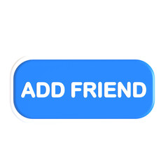 add friend button 3d icon illustration