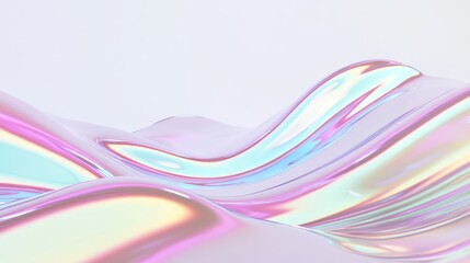 Dazzling Liquified Rainbow Streams on White Background - Ultra-Detailed Cinematic Image