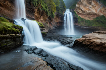 Obraz premium 瀑布の迫力