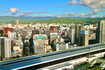 Fototapeta premium 盛岡の街並み・マリオスからの眺望（岩手県・盛岡市）