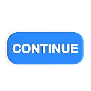 continue button 3d icon illustration