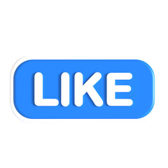 like button 3d icon illustration
