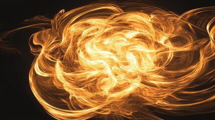 Vivid Luminous Paint Streams Creating Cinematic Rosette Shapes - Ultra-Detailed Abstract Motion Art