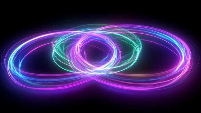 Vibrant Symmetrical Spirograph Pulses in Dayglo Cinematic Display