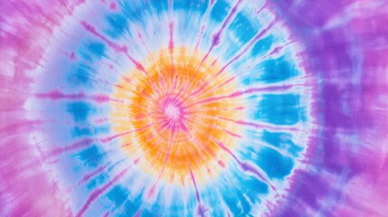 Fototapeta premium Vivid Tie-Dye Vortex Swirl of Ultra-Saturated Colors - Cinematic Abstract Spin Art with Detailed Patterns and Dynamic Merge Effect