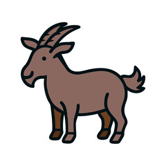 Mountain goat wildlife illustration