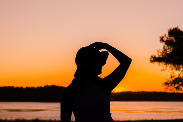 Silueta en el atardecer