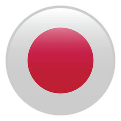 Japan flag. Japan circle flag 3d logo icon computer vector illustration design