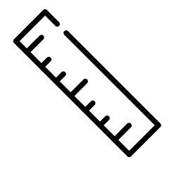 long ruler cut line icon