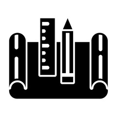 architecture glyph icon