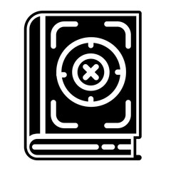 fantasy book tank glyph icon