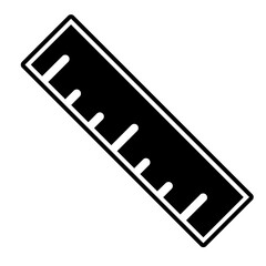 long ruler glyph icon
