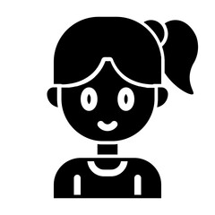 girl avatar glyph icon