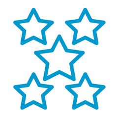 Obraz premium 5 stars color icon
