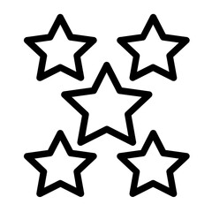 Obraz premium 5 stars line icon