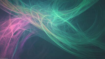 Obraz premium Vivid Fractal Swirl: High Contrast Magenta, Lime Green, Aqua Ultradetailed Strobing Cinematic Image