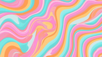 Oceanic Dreams: Vibrant Psychedelic Swirl in Pink, Turquoise & Orange, Chaotic Yet Mesmerizing Cinematic Image with Ultra-Detailed Patterns