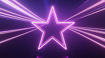 Radiant Kaleidoscope Star Fractal Glitch in Bold Cinematic Pivot - Ultra-Detailed Abstract Neon Art