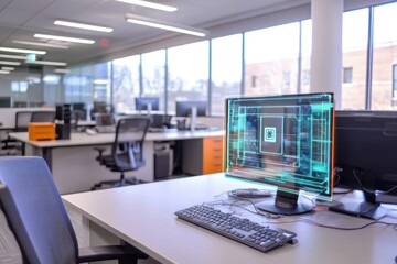 Secure verification of online identities in a tech workspace using advanced holography.