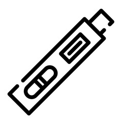 Test pack cut line icon