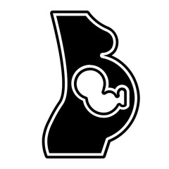 pregnant mother glyph icon