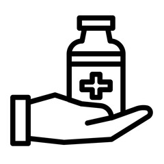 medicine from the midwife line icon