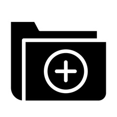 Fototapeta premium health file solid icon
