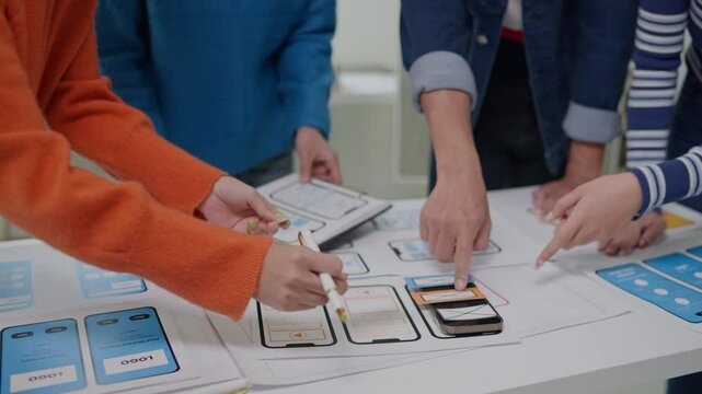 Teamwork Programers meeting for discussion data analysis for UX and UI programming for preparing for Generative AI Technology