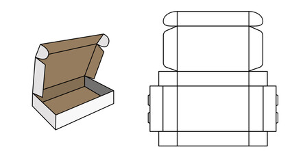 Industrial Packaging Box Template Blueprint