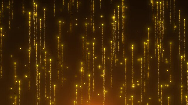 awards ceremony golden particle lines rising party background