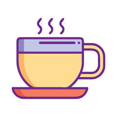 Steaming herbal tea illustration