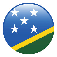 Solomon Islands flag. Solomon Islands circle flag logo 3d icon computer vector illustration design