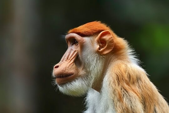 proboscis monkey or nasalis larvatus
