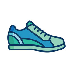 Sports running shoe illustration