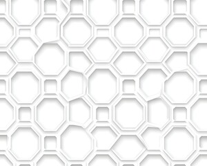 Fototapeta premium Abstract geometric octagon pattern on white background