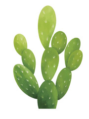 水彩で描いたサボテンのイラスト　生成AI