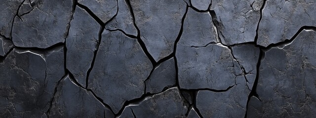 Obraz premium Cracked dark stone texture background