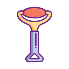Facial massage roller illustration