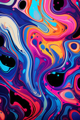 abstract white alchemy liquid pattern bright neon colors pattern graphics poster background