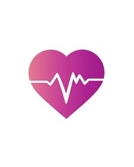 Flat Icon Stylized heart graphic symbolizing love and health awareness.